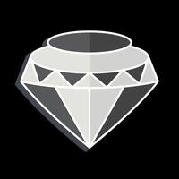 Icon Diamond. related to Hipster symbol. glossy style. simple design editable. simple illustration vector