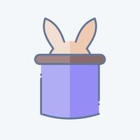 Icon Rabbit. related to Magic symbol. doodle style. simple design editable. simple illustration vector