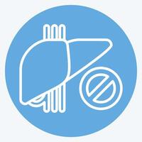 Icon Dont Use. related to Hepatologist symbol. blue eyes style. simple design editable. simple illustration vector