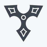Icon Shuriken. related to Weapons symbol. glyph style. simple design editable. simple illustration vector