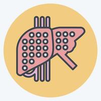 Icon Liver Fibrosis. related to Hepatologist symbol. color mate style. simple design editable. simple illustration vector