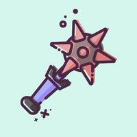 Icon Mace. related to Weapons symbol. MBE style. simple design editable. simple illustration vector