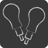 Icon AWL. related to Shoemaker symbol. chalk Style. simple design editable. simple illustration vector