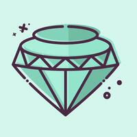 Icon Diamond. related to Hipster symbol. MBE style. simple design editable. simple illustration vector