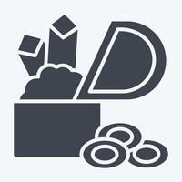 Icon Treasure Chest. related to Medieval symbol. glyph style. simple design editable. simple illustration vector