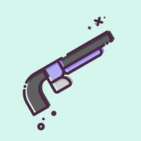 Icon Shotgun. related to Weapons symbol. MBE style. simple design editable. simple illustration vector