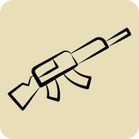 icono francotirador rifle 2. relacionado a armas símbolo. mano dibujado estilo. sencillo diseño editable. sencillo ilustración vector