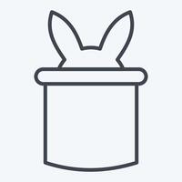 Icon Rabbit. related to Magic symbol. line style. simple design editable. simple illustration vector