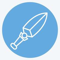 Icon Kunai. related to Weapons symbol. blue eyes style. simple design editable. simple illustration vector