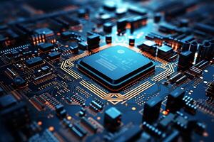 3d technology illustration A fingerprint scanner is integrated into the printed circuit. release binary code photo