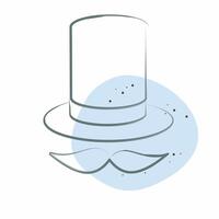 Icon Magician. related to Magic symbol. Color Spot Style. simple design editable. simple illustration vector