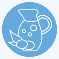 Icon Olive Oil. related to Vegan symbol. blue eyes style. simple design editable. simple illustration vector