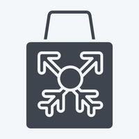 Icon Shopping Bag. related to Hipster symbol. glyph style. simple design editable. simple illustration vector