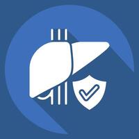 Icon Liver Solve. related to Hepatologist symbol. long shadow style. simple design editable. simple illustration vector