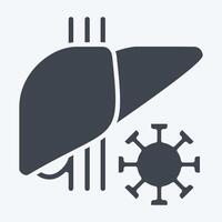 Icon Covit. related to Hepatologist symbol. glyph style. simple design editable. simple illustration vector