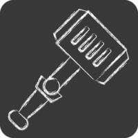 Icon Hammer. related to Weapons symbol. chalk Style. simple design editable. simple illustration vector