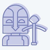 Icon Crossbow. related to Medieval symbol. two tone style. simple design editable. simple illustration vector