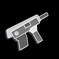 Icon Submachine Gun. related to Weapons symbol. glossy style. simple design editable. simple illustration vector