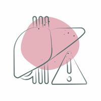 Icon Liver Problem. related to Hepatologist symbol. Color Spot Style. simple design editable. simple illustration vector