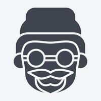 Icon Beanne. related to Hipster symbol. glyph style. simple design editable. simple illustration vector
