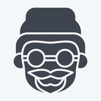 Icon Beanne. related to Hipster symbol. glyph style. simple design editable. simple illustration vector