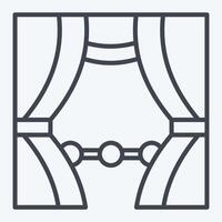 Icon Stage. related to Magic symbol. line style. simple design editable. simple illustration vector