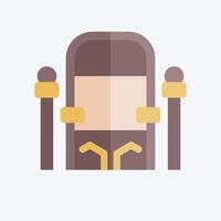 Icon Throne. related to Medieval symbol. flat style. simple design editable. simple illustration vector