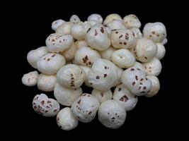 Top view makhana fox indian nuts photo