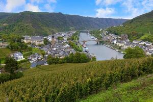 View over Cochem and the Moselle River, Cochem, Rhineland Palatinate, Germany photo