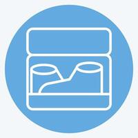 Icon Shoebox. related to Shoemaker symbol. blue eyes style. simple design editable. simple illustration vector