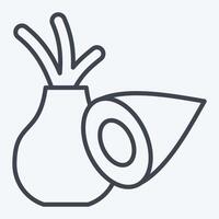 Icon Onion. related to Vegan symbol. line style. simple design editable. simple illustration vector