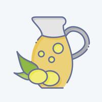 Icon Olive Oil. related to Vegan symbol. doodle style. simple design editable. simple illustration vector