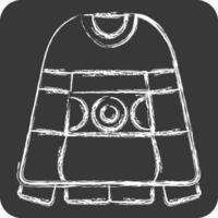 Icon Sweater. related to Hipster symbol. chalk Style. simple design editable. simple illustration vector