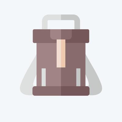 Icon Backpack. related to Hipster symbol. flat style. simple design editable. simple illustration