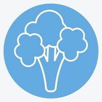 Icon Cauliflower. related to Vegan symbol. blue eyes style. simple design editable. simple illustration vector