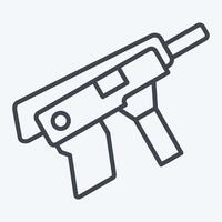 icono metralleta pistola. relacionado a armas símbolo. línea estilo. sencillo diseño editable. sencillo ilustración vector