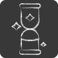 Icon Sand Watch. related to Magic symbol. chalk Style. simple design editable. simple illustration vector