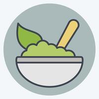 Icon Spinach. related to Vegan symbol. color mate style. simple design editable. simple illustration vector