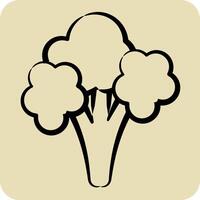 Icon Cauliflower. related to Vegan symbol. hand drawn style. simple design editable. simple illustration vector