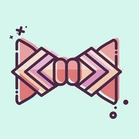 Icon Bow tie. related to Hipster symbol. MBE style. simple design editable. simple illustration vector