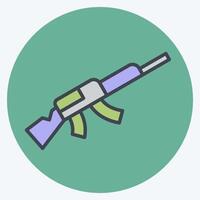 Icon Sniper Rifle 2. related to Weapons symbol. color mate style. simple design editable. simple illustration vector