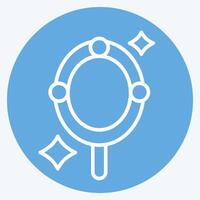 Icon Magic Mirror. related to Magic symbol. blue eyes style. simple design editable. simple illustration vector