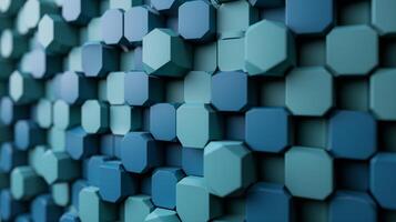 AI generated abstract background with cubes photo