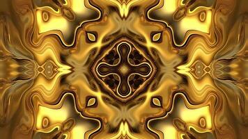 Abstract symmetrical composition gold. Looped bg for show or events, exhibitions, festivals or concerts, music videos. video