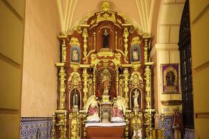 lima, Perú, 2022 - basílica y convento de el Virgen de merced, altar, lima, Perú foto