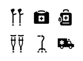 Simple Set of Medical Equipment Vector Solid Icons