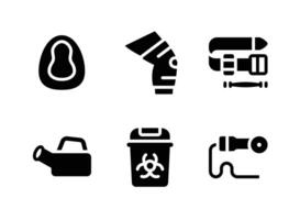 Simple Set of Medical Equipment Vector Solid Icons