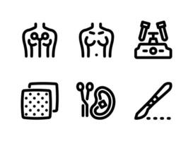 Simple Set of Medical Equipment Vector Line Icons