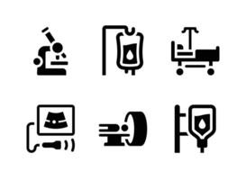 Simple Set of Medical Equipment Vector Solid Icons