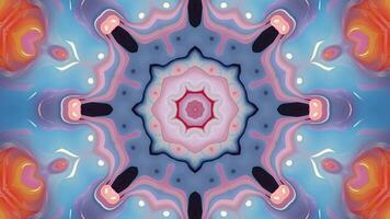 Abstract color background with symmetrical repeating patterns. Seamless looping animation. video